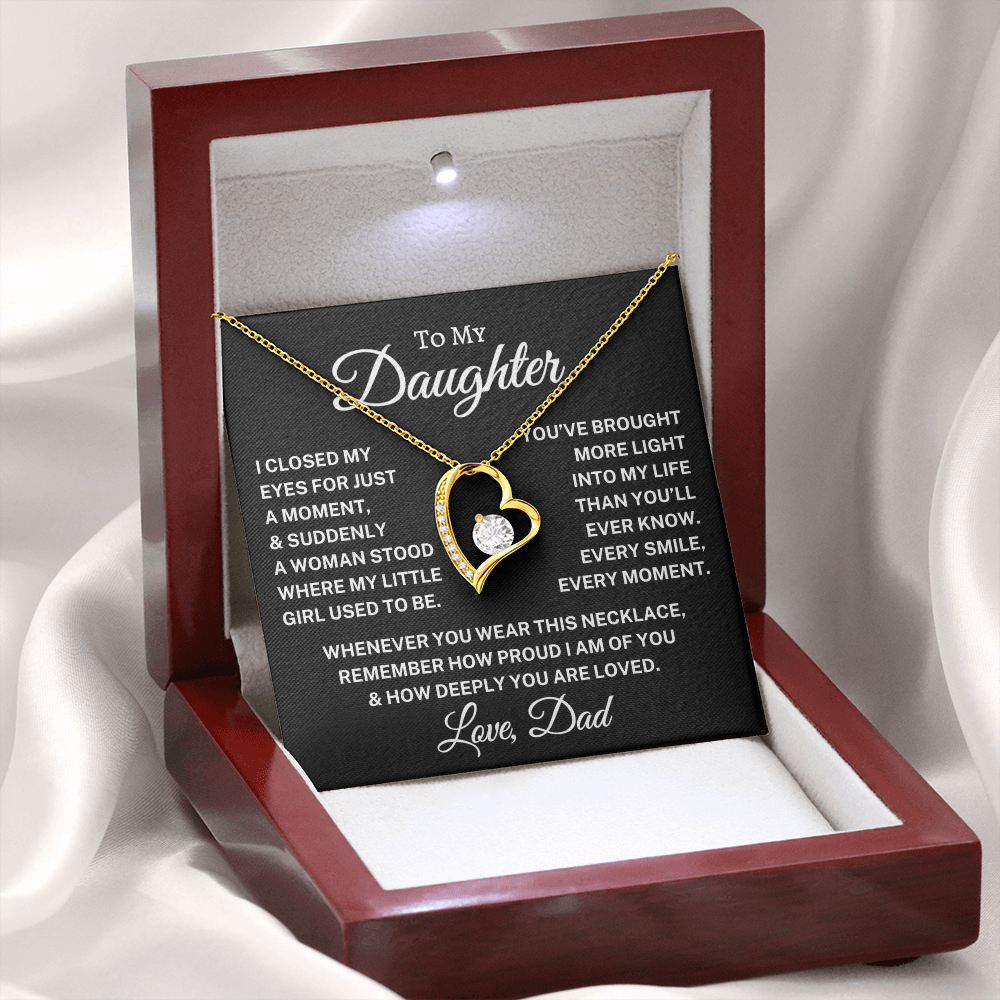 Gift for Daughter Love Dad "Every Smile" | Forever Love Necklace