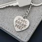 "You Will Not Break Me" | Engraved Heart Keychain
