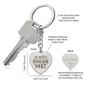 "You Will Not Break Me" | Engraved Heart Keychain