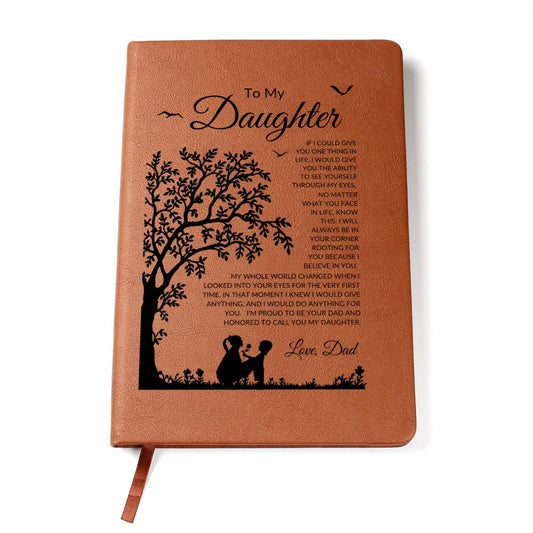 To My Daughter Love Dad | Leather Journal - Default Title Shoptopia Jewelry