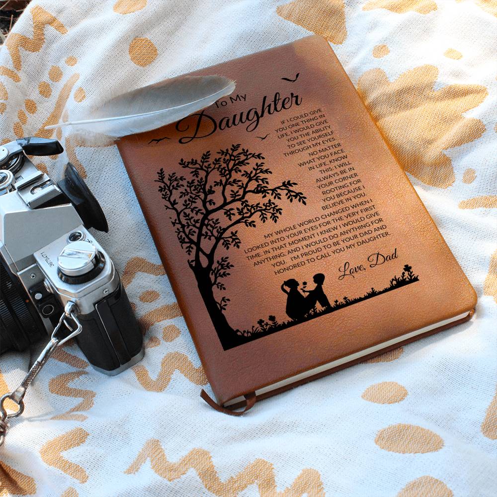 To My Daughter Love Dad | Leather Journal - Shoptopia Jewelry