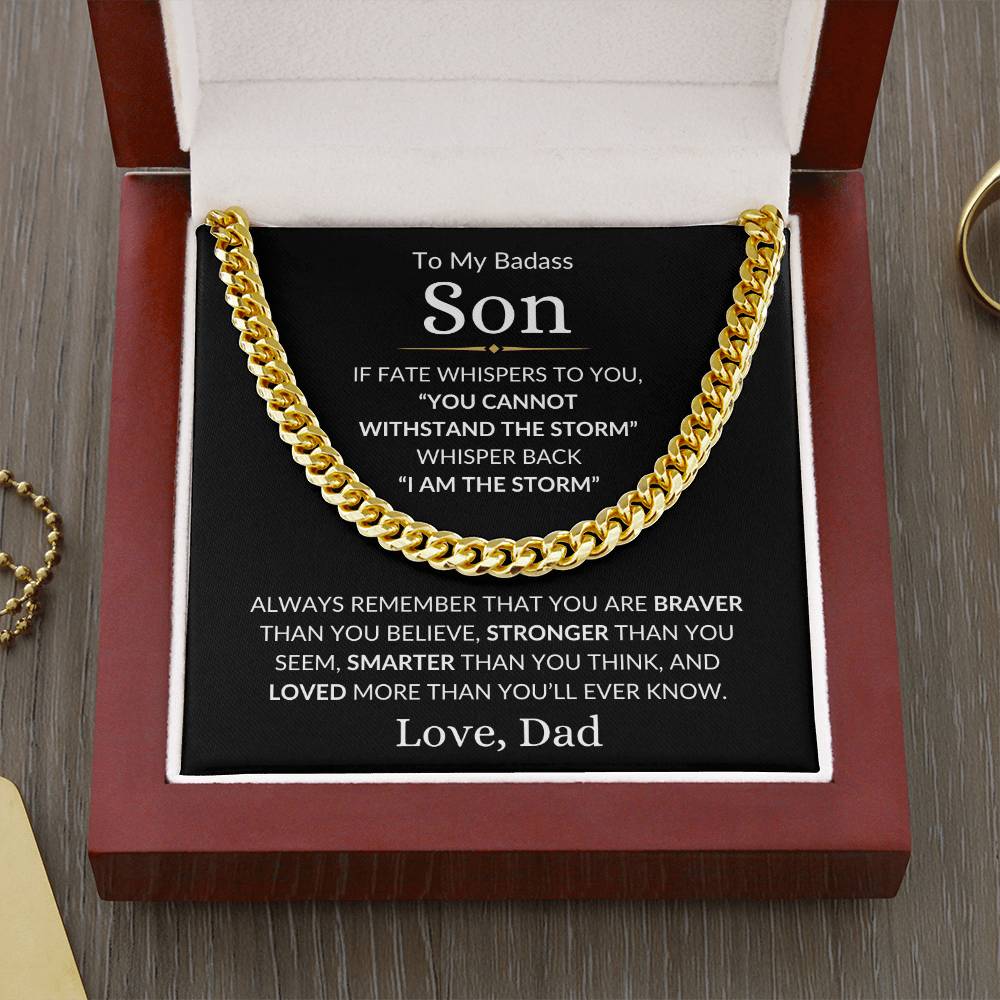 Son Love Dad  "I Am The Storm" | Cuban Chain Necklace