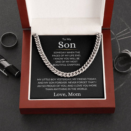 Son Love Mom "Most Beautiful Chapters" | Cuban Chain Necklace