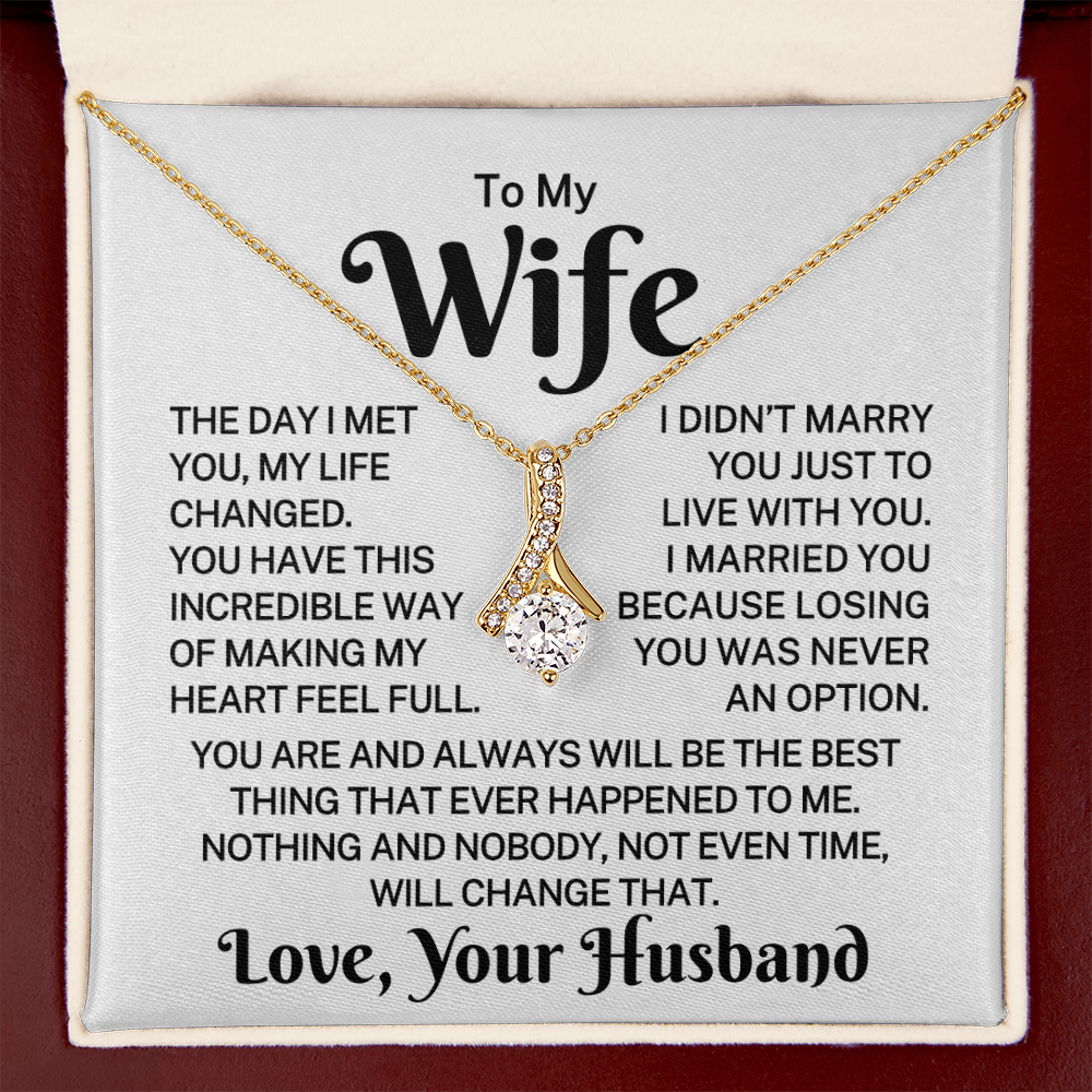 Gift for Wife "Never An Option" | Alluring Beauty Necklace