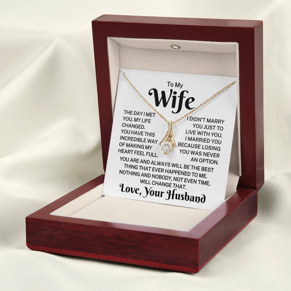 Gift for Wife "Never An Option" | Alluring Beauty Necklace