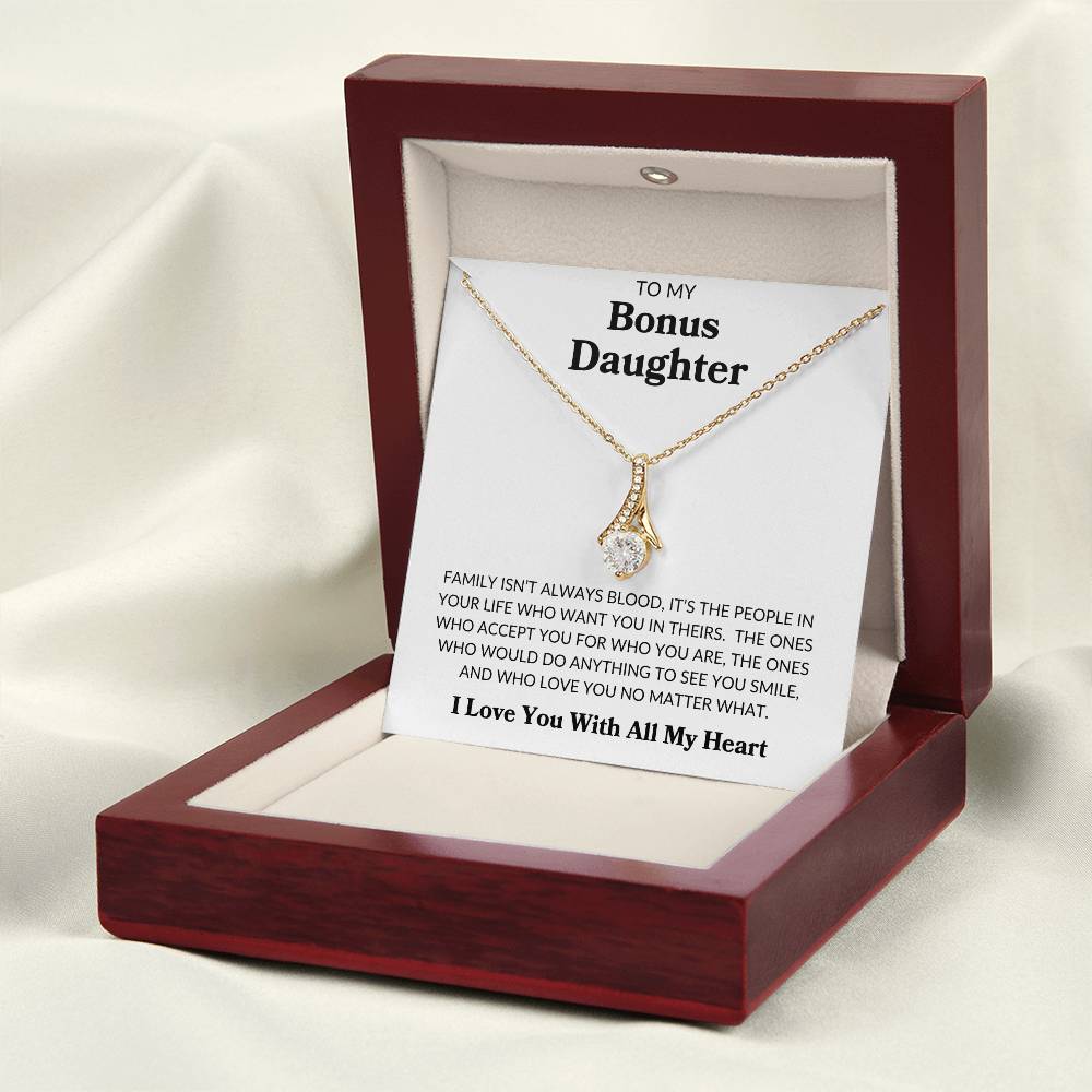 To My Bonus Daughter | Alluring Beauty Necklace