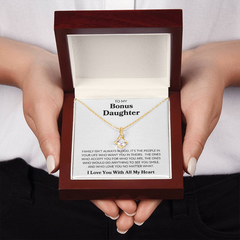 To My Bonus Daughter | Alluring Beauty Necklace