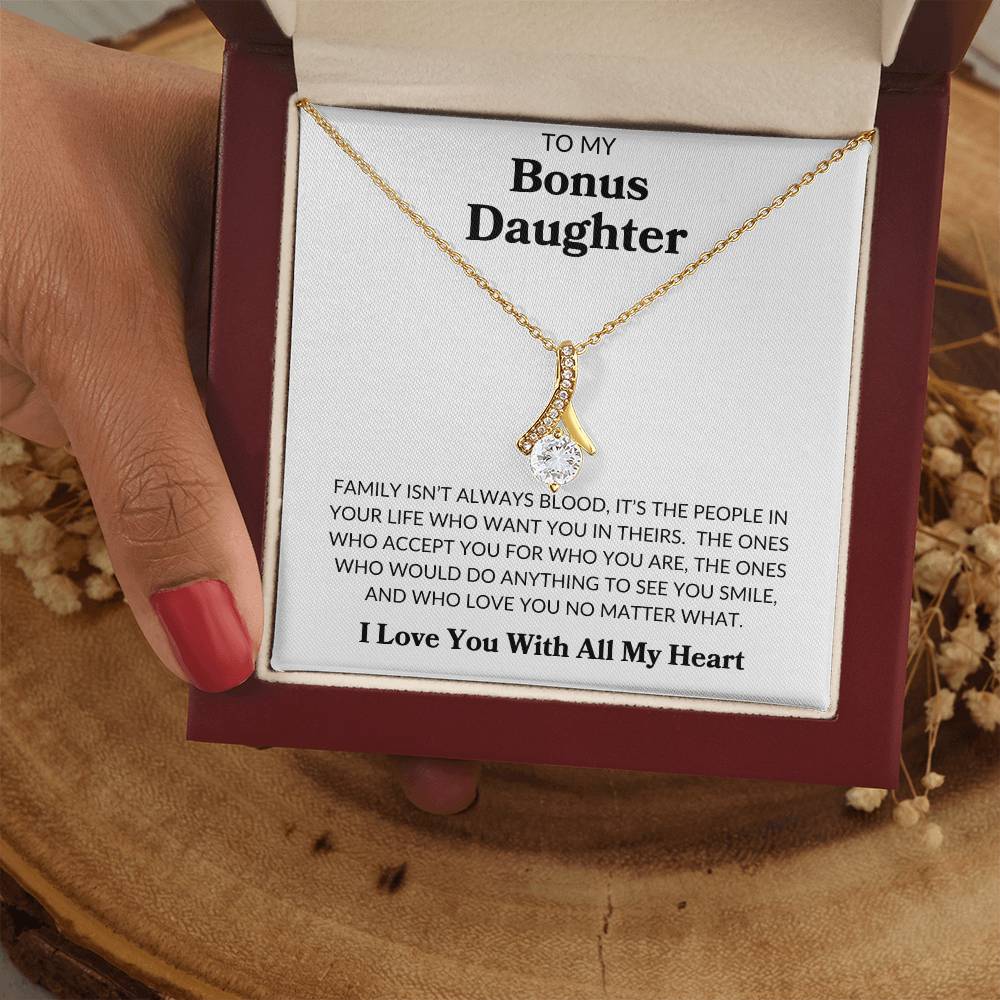 To My Bonus Daughter | Alluring Beauty Necklace