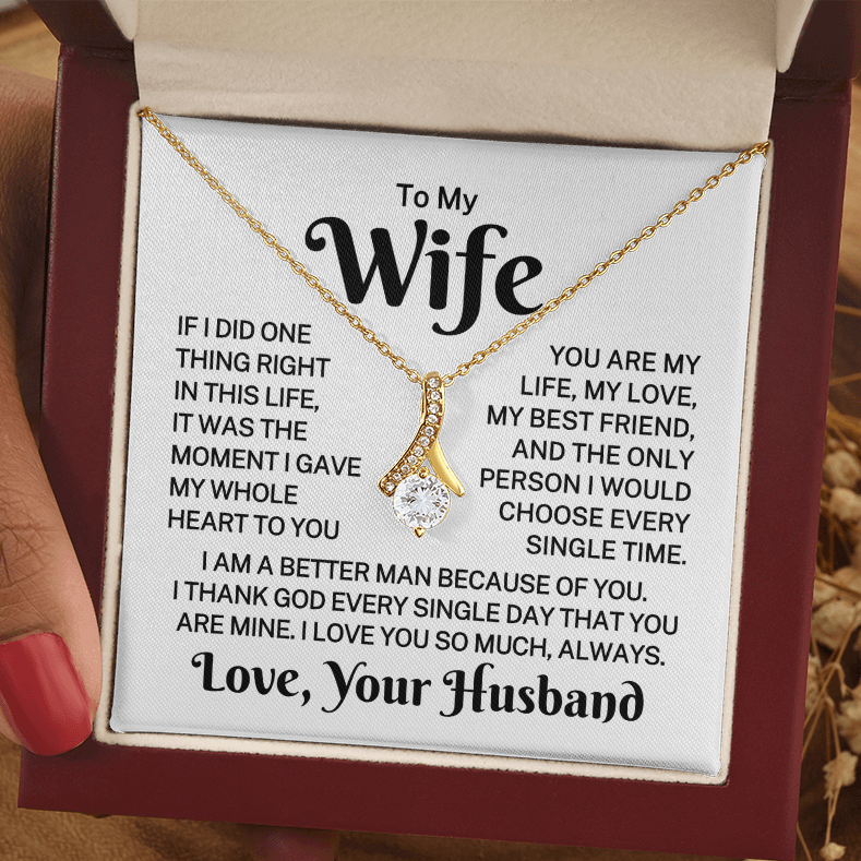 Gift for My Wife "I Thank God" | Alluring Beauty Necklace