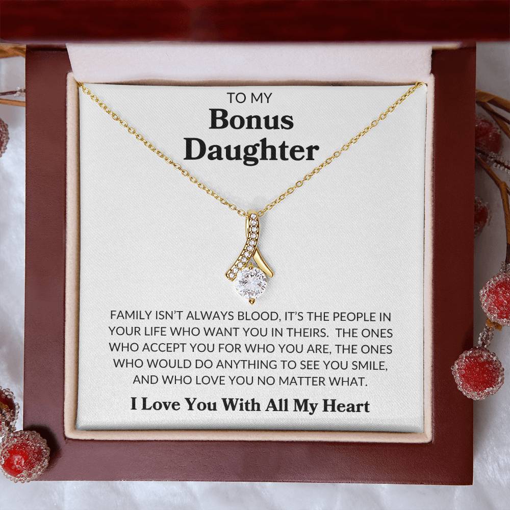 To My Bonus Daughter | Alluring Beauty Necklace