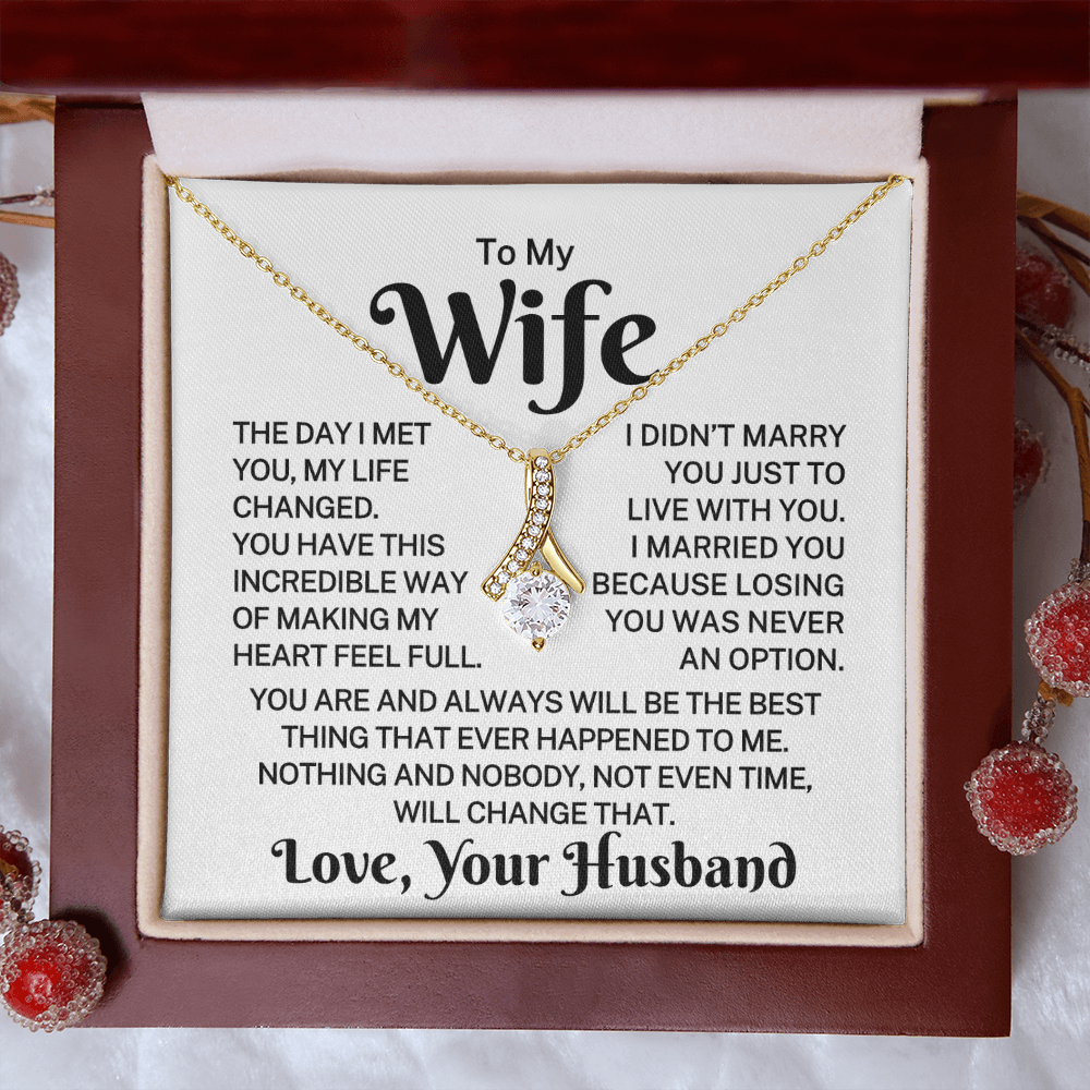 Gift for Wife "Never An Option" | Alluring Beauty Necklace