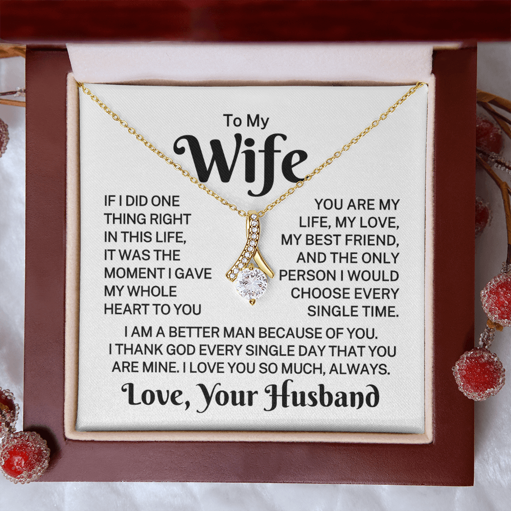 Gift for My Wife "I Thank God" | Alluring Beauty Necklace