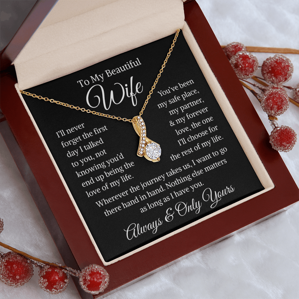 Gift for Wife "I'll Never Forget" | Alluring Beauty Necklace