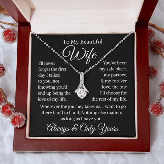 Gift for Wife "I'll Never Forget" | Alluring Beauty Necklace