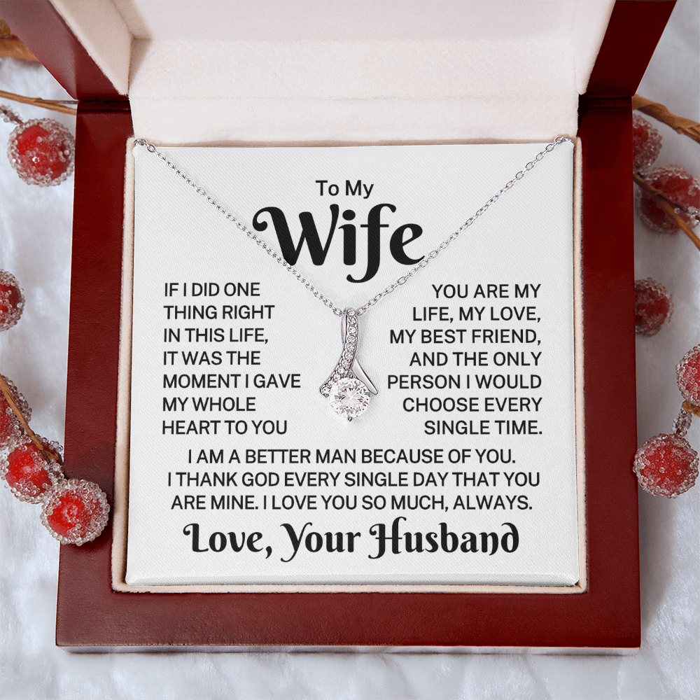 Gift for My Wife "I Thank God" | Alluring Beauty Necklace