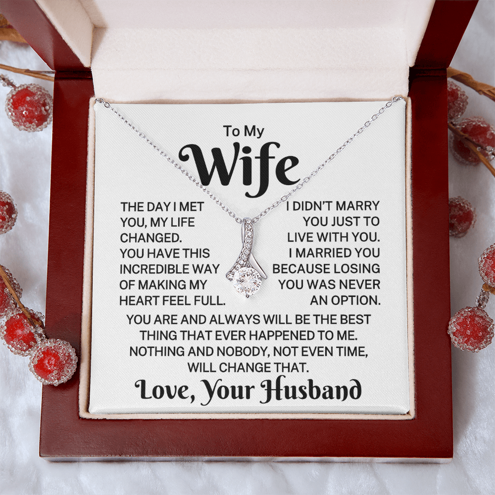Gift for Wife "Never An Option" | Alluring Beauty Necklace