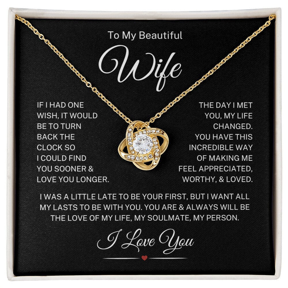 Wife "One Wish" | Love Knot Necklace