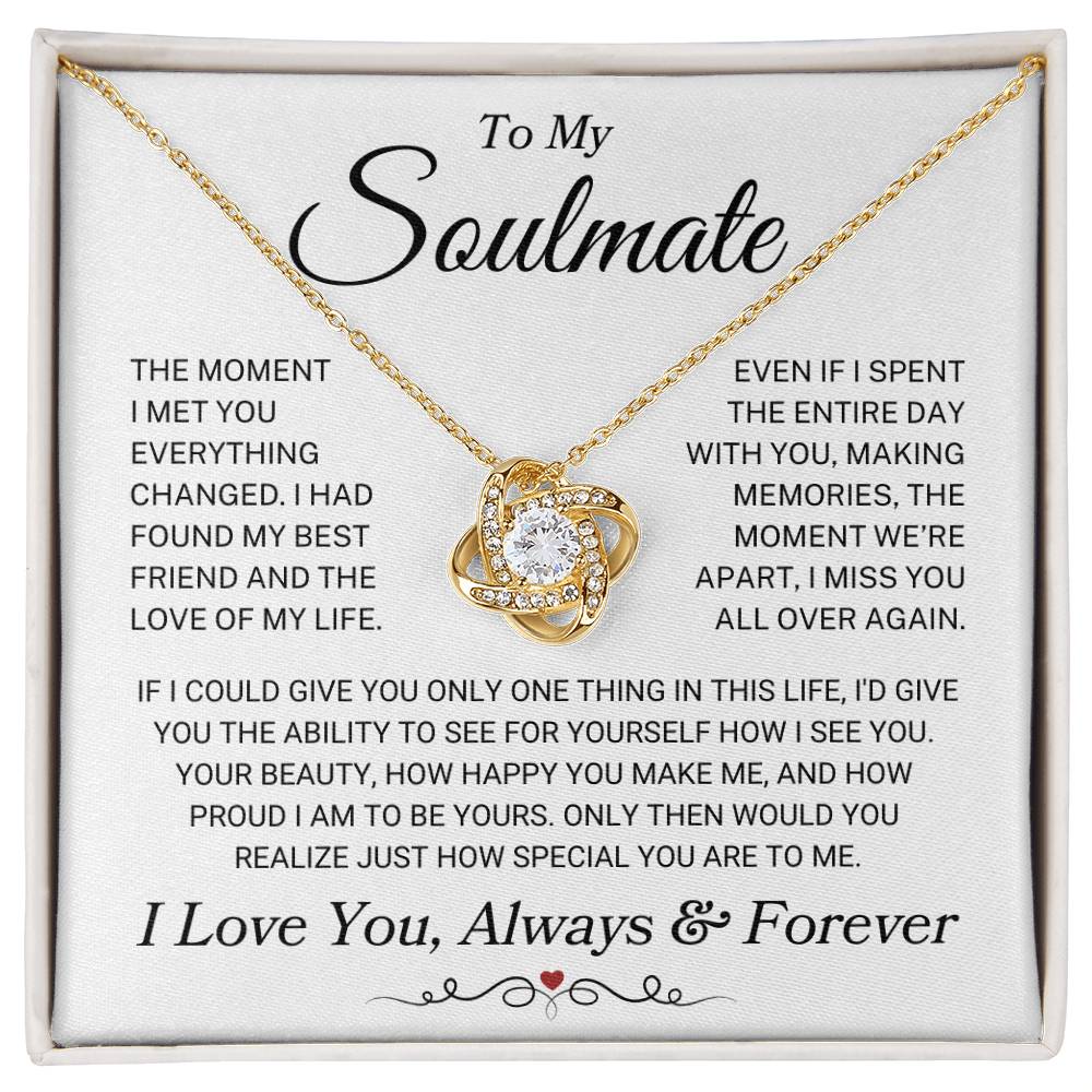 Soulmate "Miss You All Over Again" | Love Knot Necklace