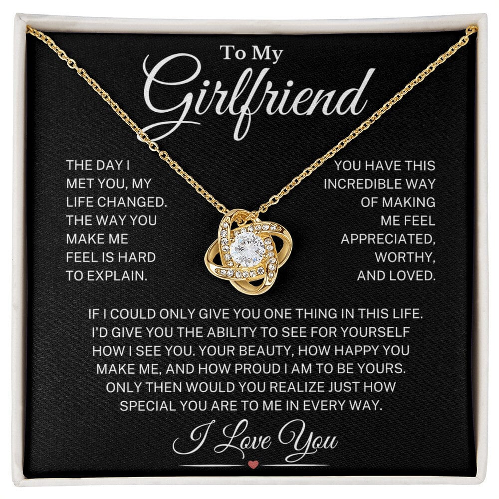 Girlfriend "The Day I Met You" | Love Knot Necklace