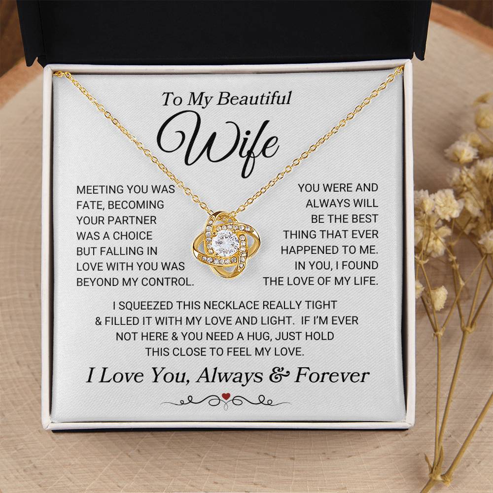 Wife "Feel My Love" | Love Knot Necklace