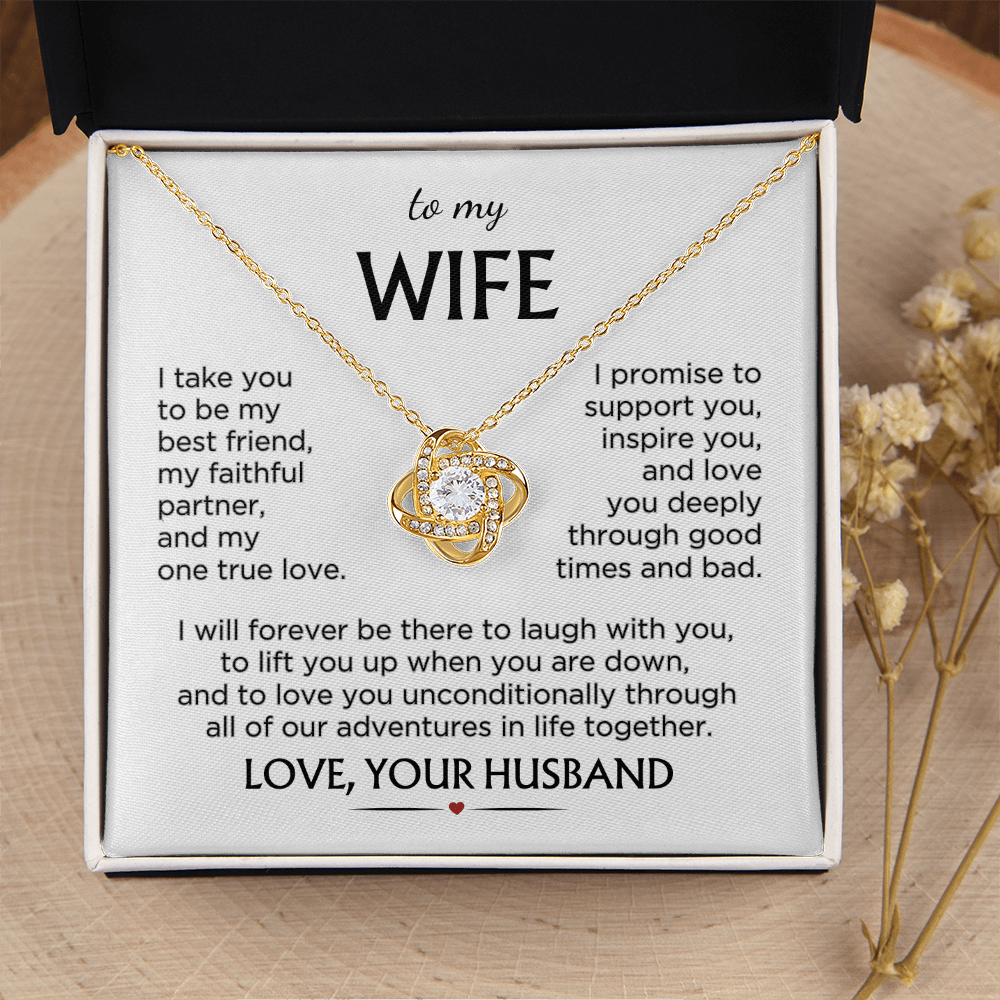 Wife "I Take You" | Love Knot Necklace