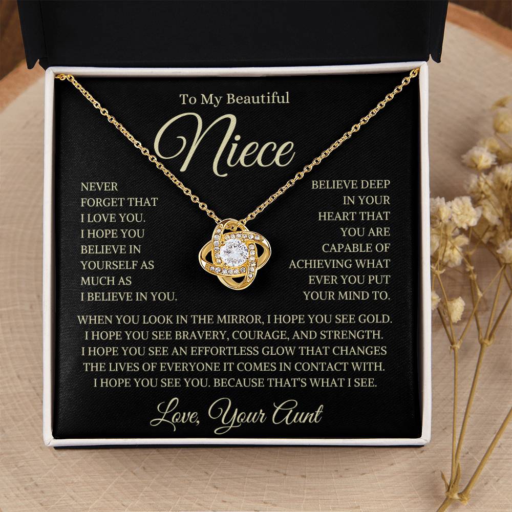 Niece "I Hope You See Gold" | Love Knot Necklace