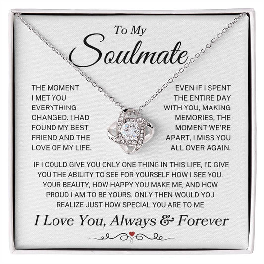 Soulmate "Miss You All Over Again" | Love Knot Necklace