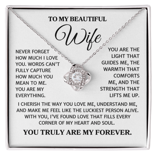 Wife "You Are My Everything" | Love Knot Necklace