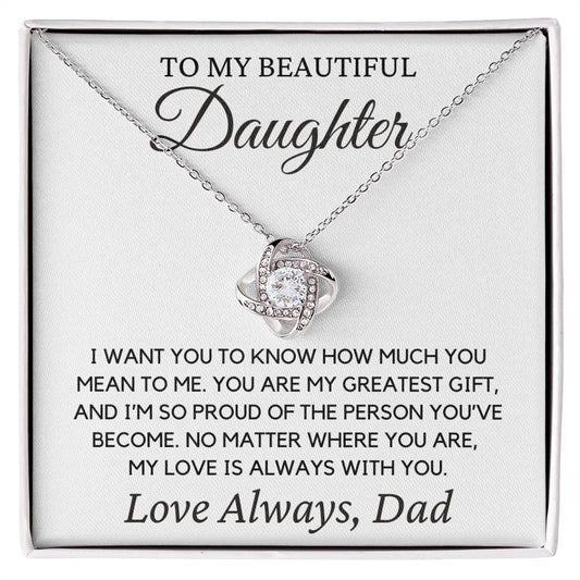 Daughter "I Want You to Know" | Forever Love Necklace
