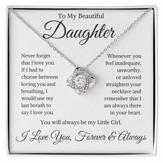 Daughter "My Last Breath" | Love Knot Necklace