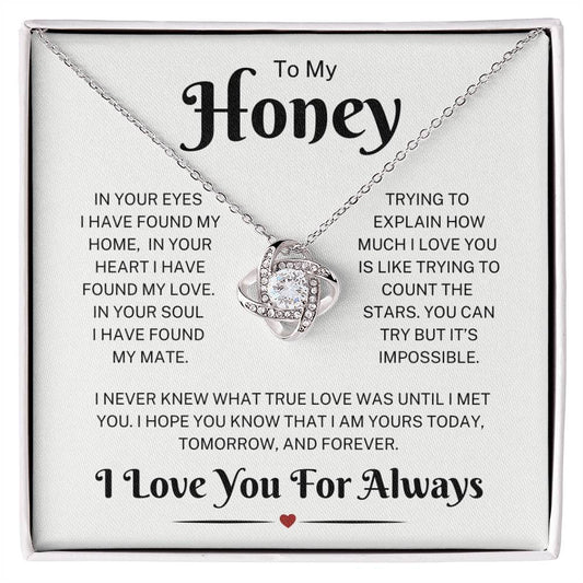 Honey "True Love" | Love Knot Necklace