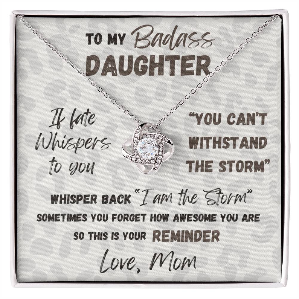 Daughter "I am the Storm" | Love Knot Necklace