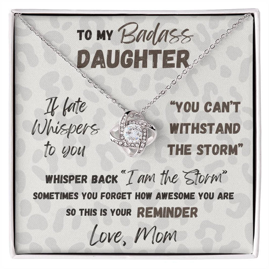 Daughter "I am the Storm" | Love Knot Necklace