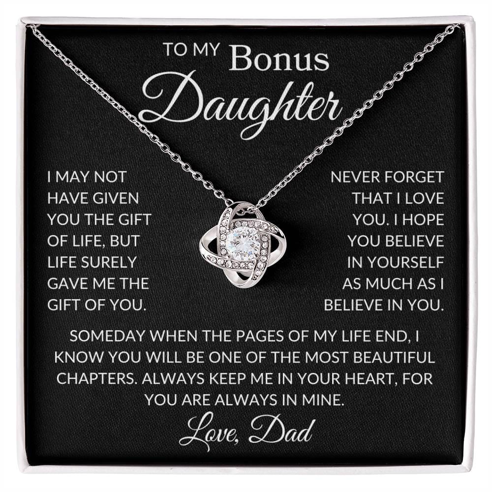 Bonus Daughter Love Dad "Gift of You" | Love Knot Necklace