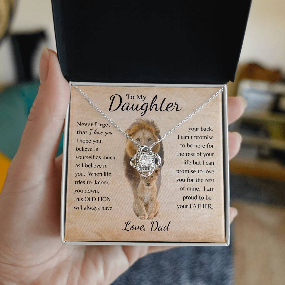 This Old Lion Love Dad | Love Knot Necklace - Shoptopia Jewelry