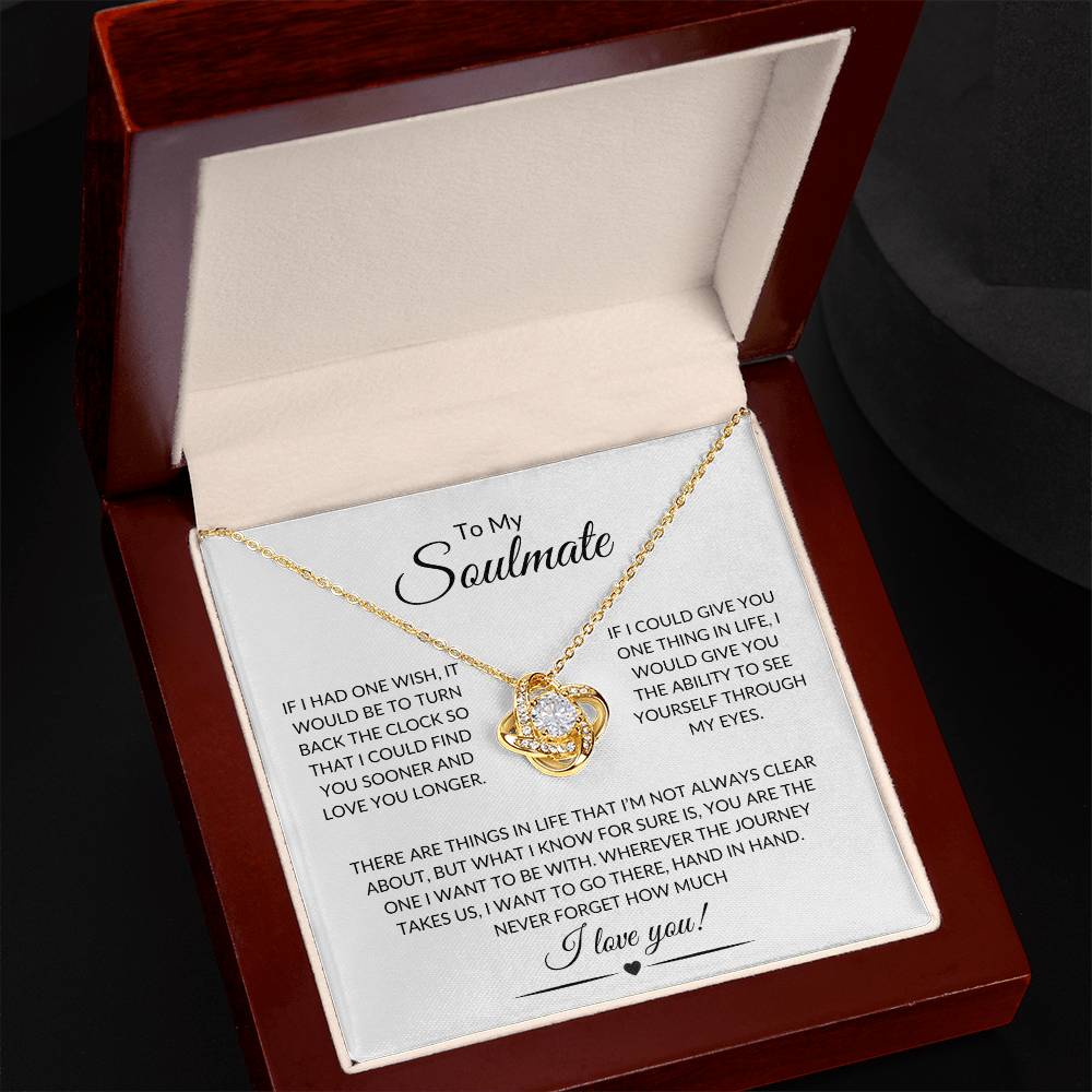 To My Soulmate | Love Knot Necklace - Shoptopia Jewelry