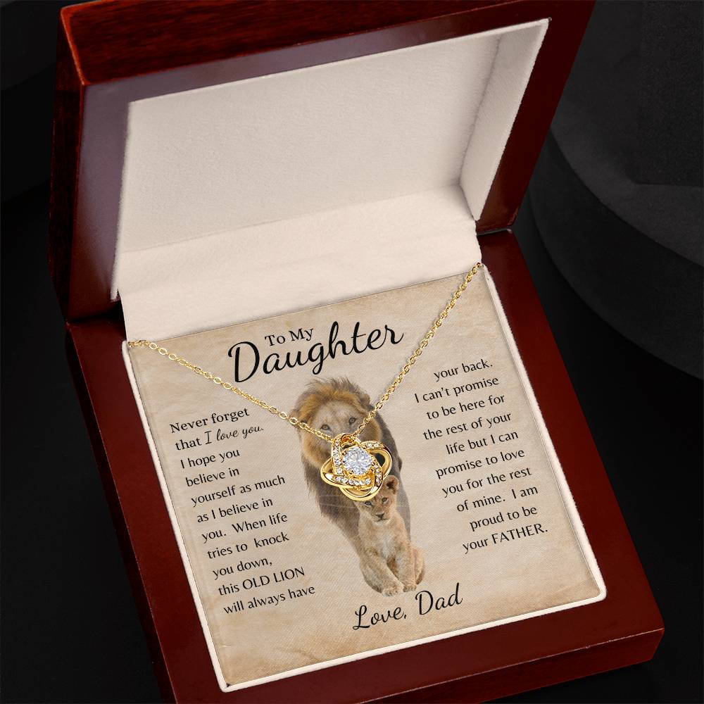 This Old Lion Love Dad | Love Knot Necklace - Shoptopia Jewelry