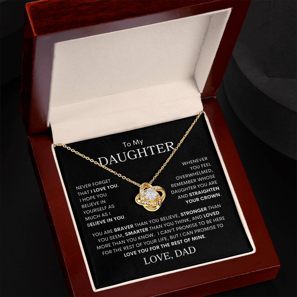 Straighten Your Crown Love Dad | Love Knot Necklace - Shoptopia Jewelry