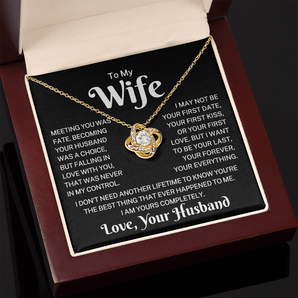Gift for Wife "I Am Yours Completely " | Love Knot Necklace