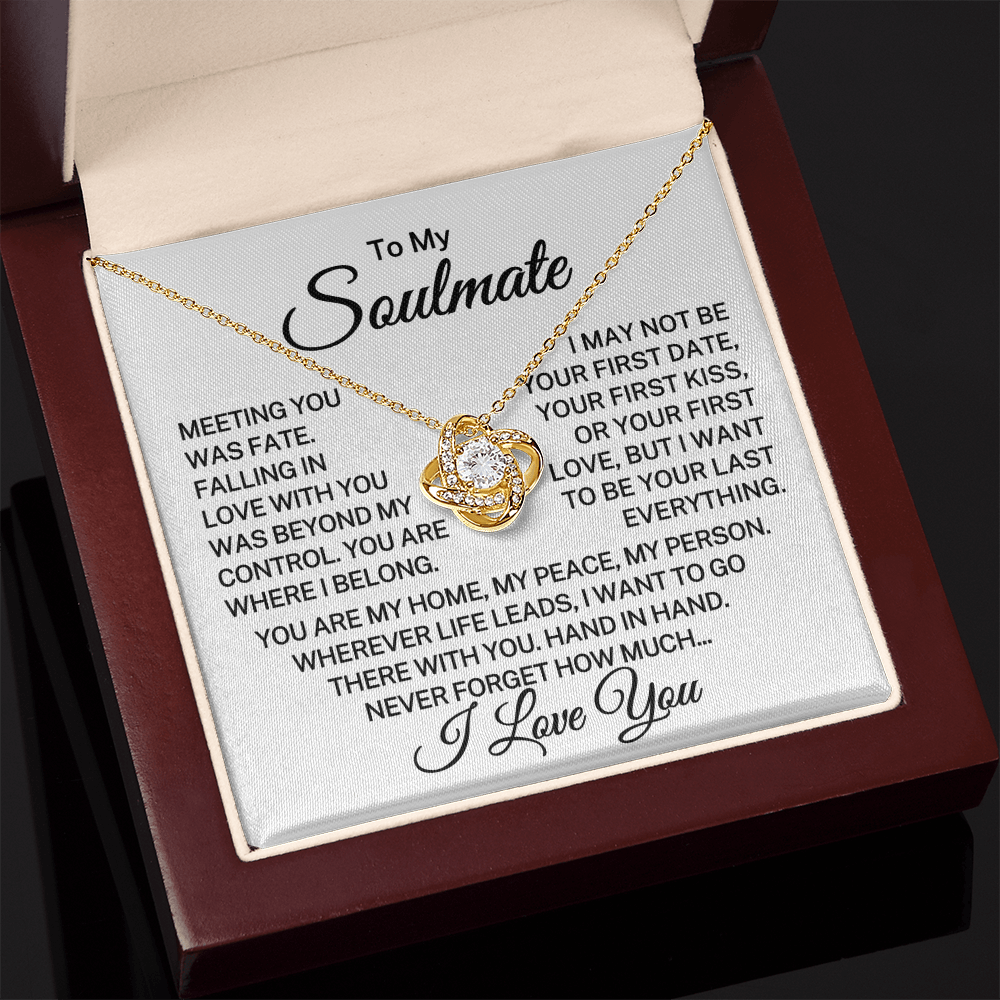 Gift for My Soulmate "Beyond My Control" | Love Knot Necklace