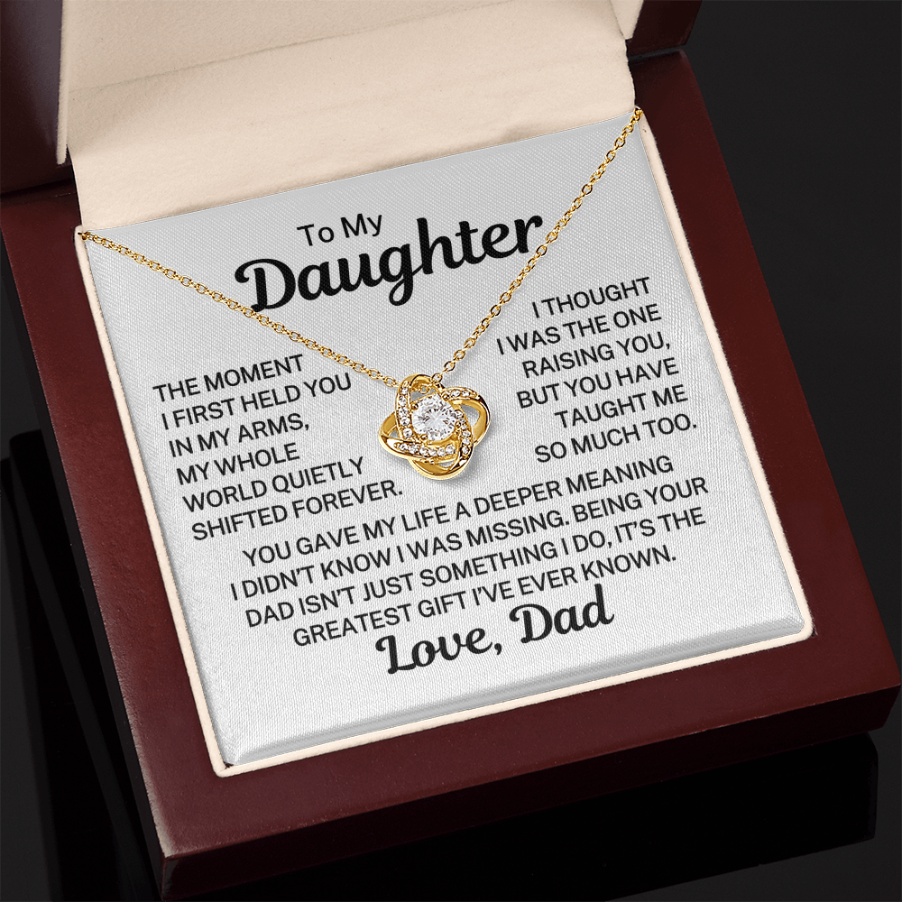 Gift for My Daughter "Greatest Gift" | Love Knot Necklace