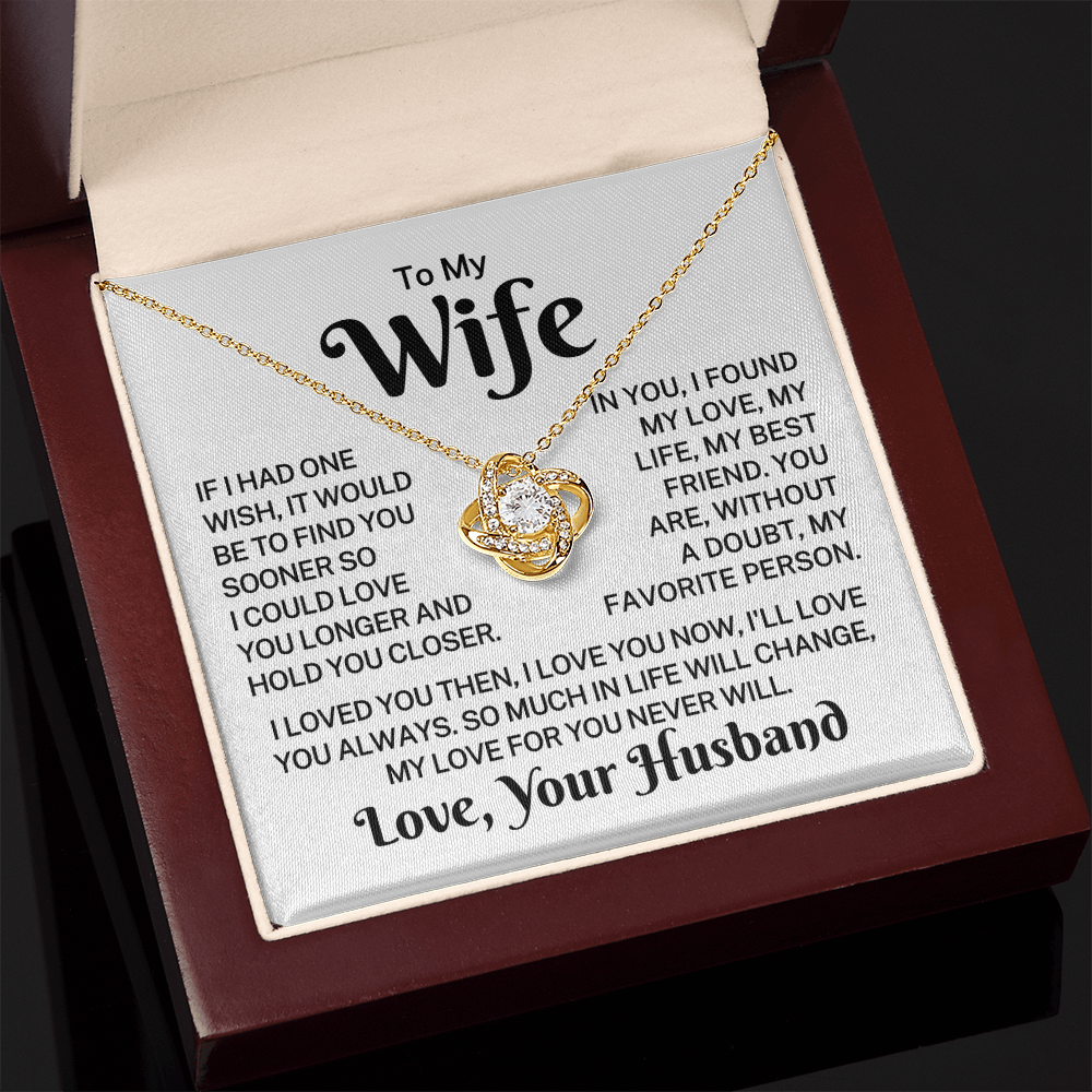 Gift for Wife "Hold You Closer" | Love Knot Necklace