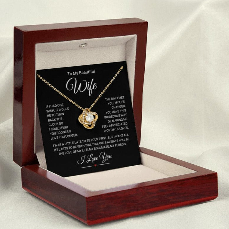 Wife "One Wish" | Love Knot Necklace