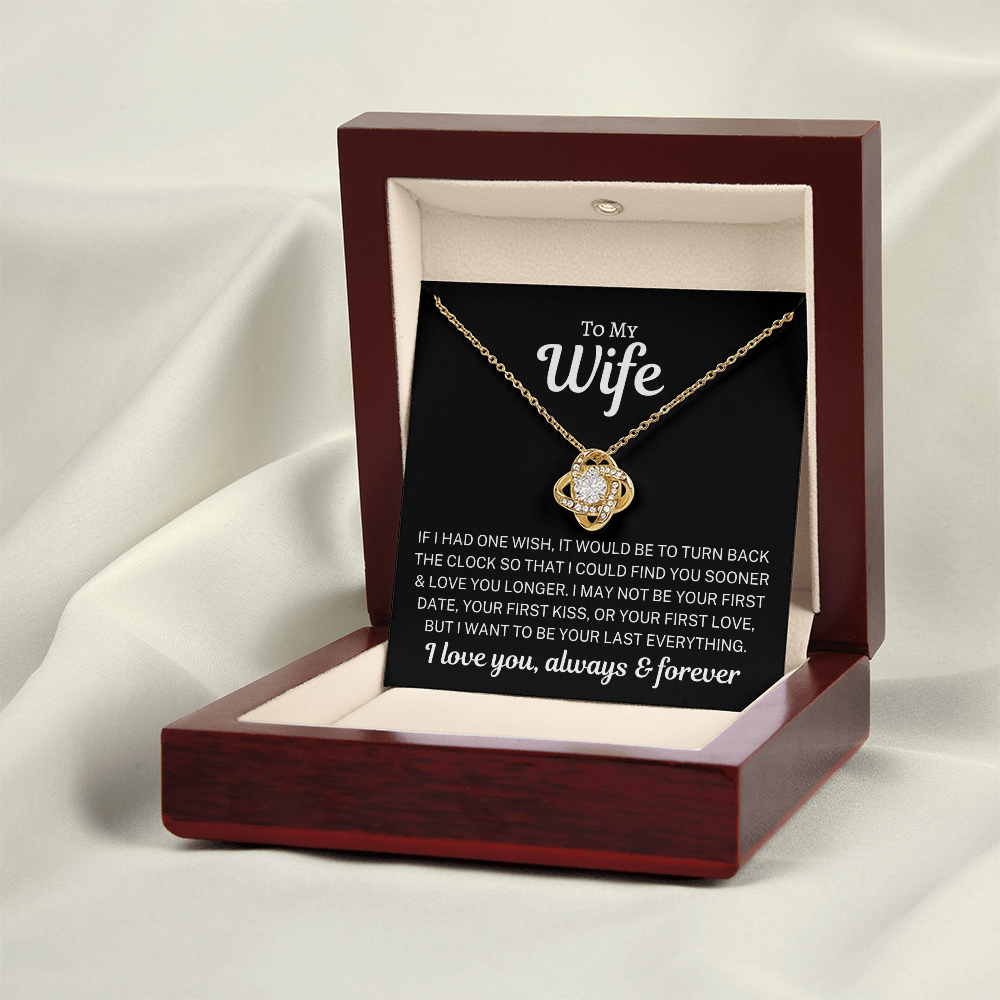 Gift for Wife "Find You Sooner" | Love Knot Necklace