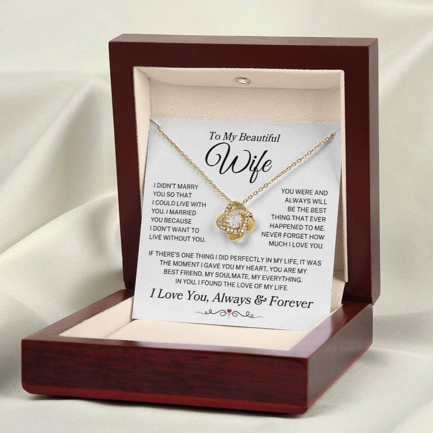 Wife "Gave You My Heart" | Love Knot Necklace