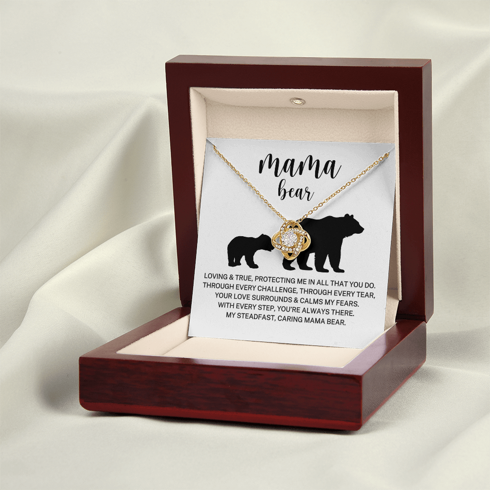 Gift for Mom "Mama Bear" | Love Knot Necklace