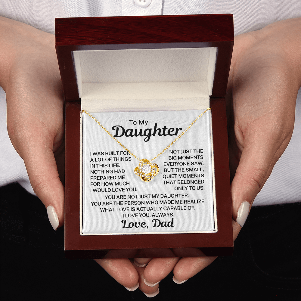 Gift for My Daughter "How Much I Would Love You" | Love Knot Necklace