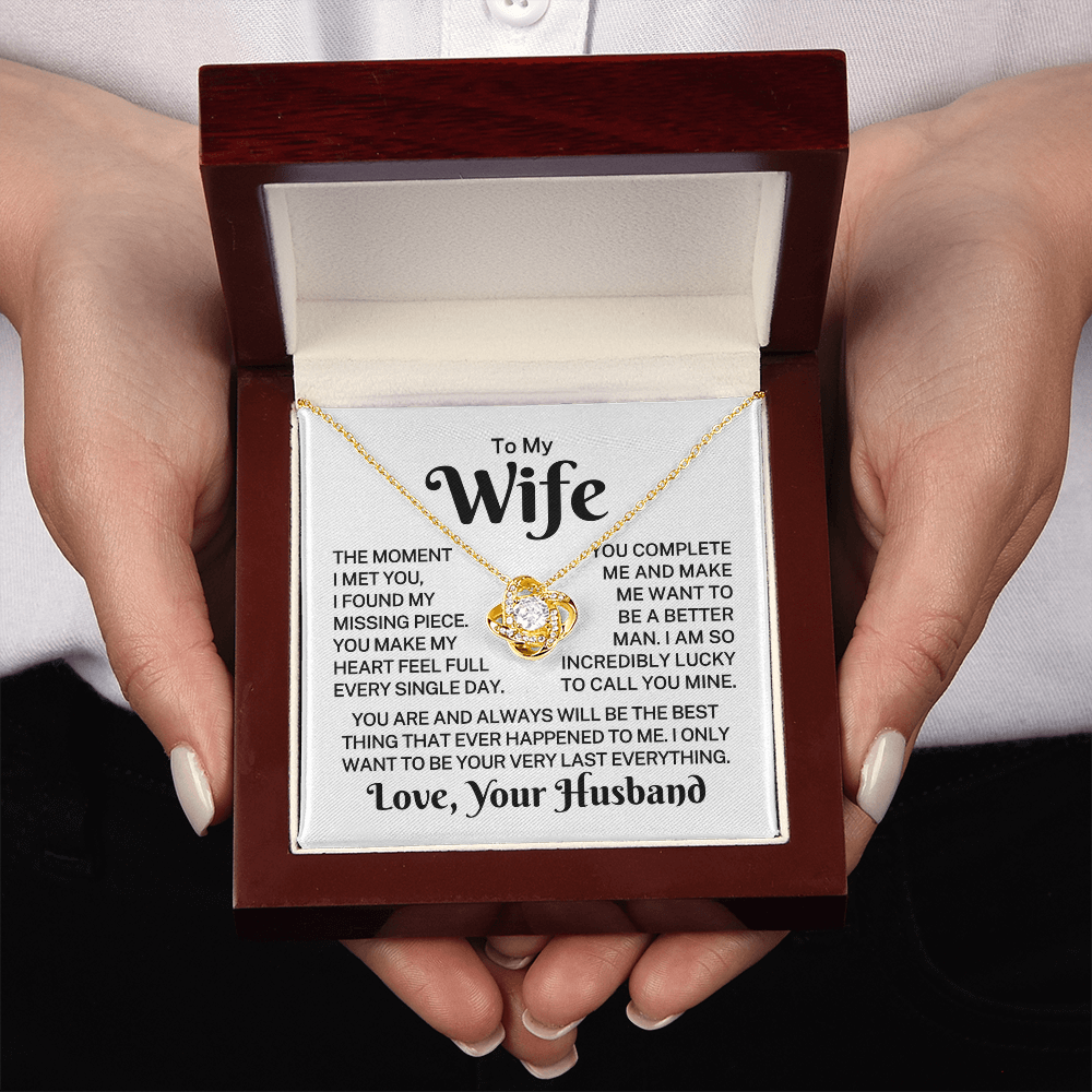 Gift for Wife "You Complete Me" | Love Knot Necklace