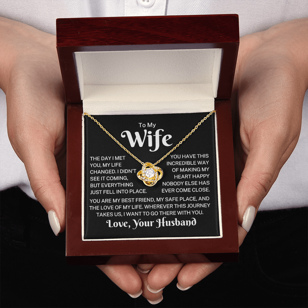 Gift for Wife "Fell Into Place" | Love Knot Necklace