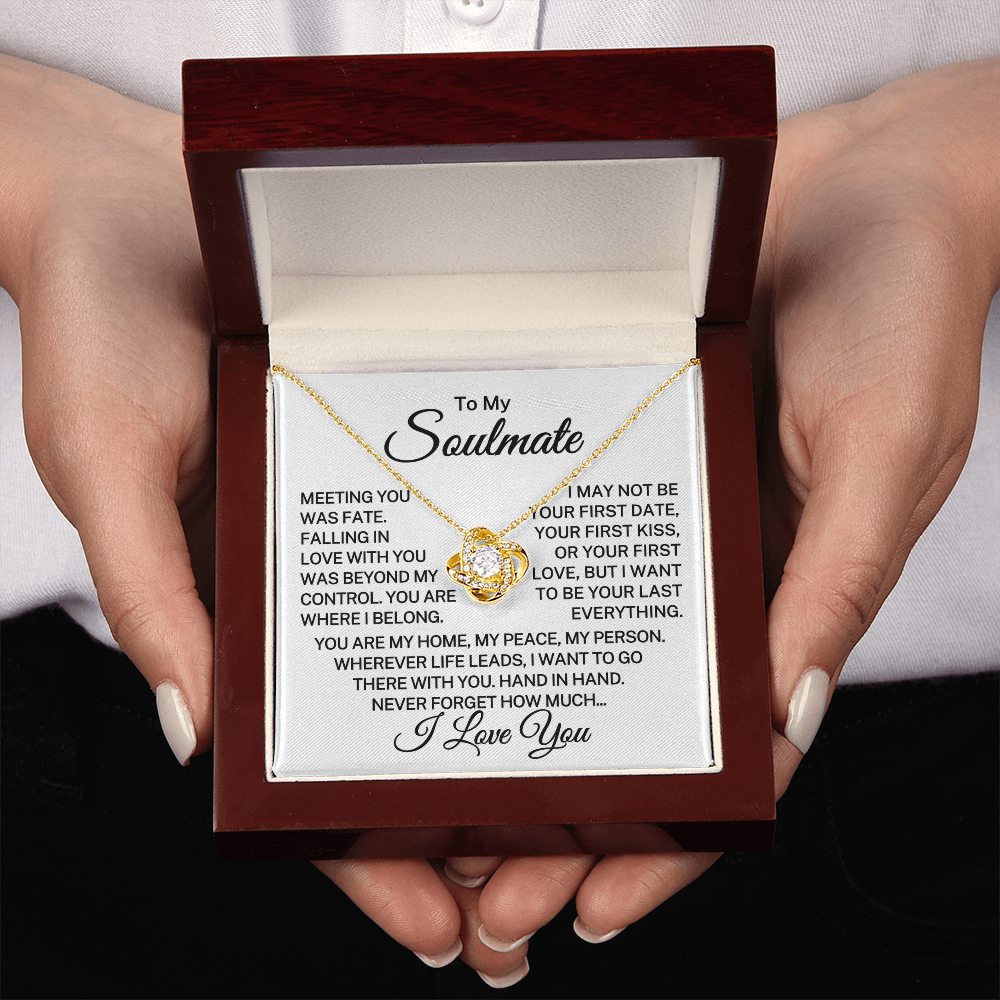 Gift for My Soulmate "Beyond My Control" | Love Knot Necklace
